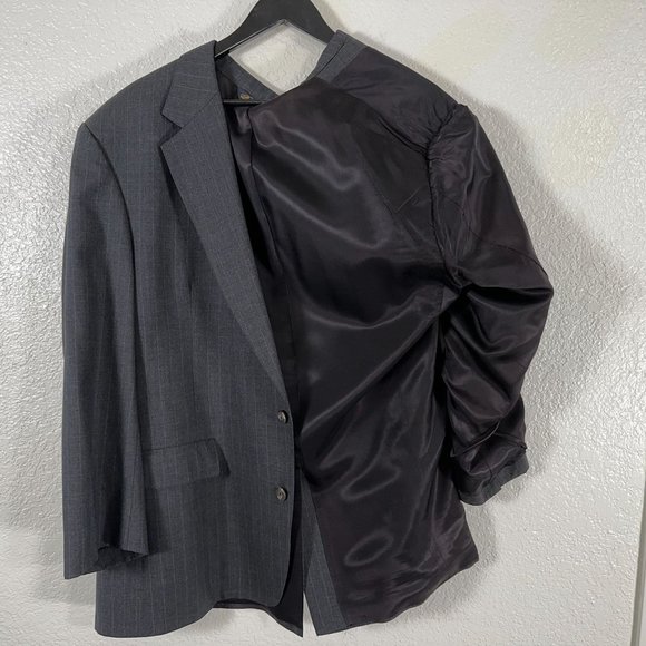 Brooks Brothers Grey Pinstripe Wool Blazer 2 Button Men's Size 44 - Picture 6 of 6